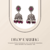 Magenta Jhumki Earrings