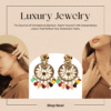 earrings for women fashion girls latest design ladies kundans jewellery artificial jhumka set meenakari multicolor