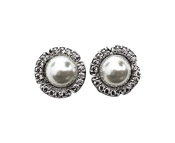 Silver Pearl Stud Earring