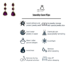 Crystal Drop Earrings Purple Gems