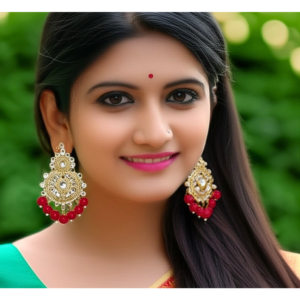 Earrings set for women, Traditional Kundan Chandelier Earring