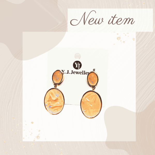 Oval Drop Earring