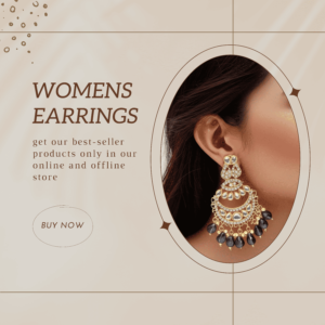 Earrings with Crystal and Black Beads, Earrings set for women