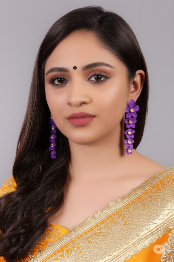 Violet Blossom Earrings