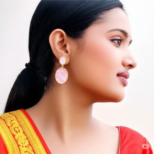 Oval Drop Earring